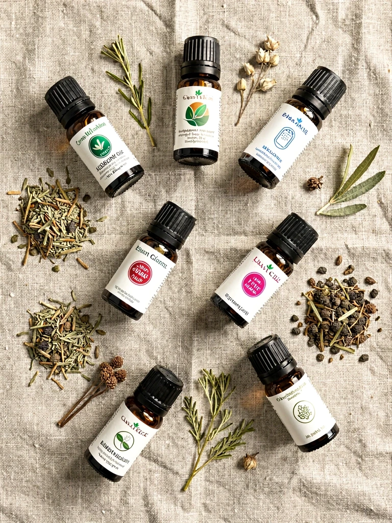 Natural skincare ingredients used for educational guides