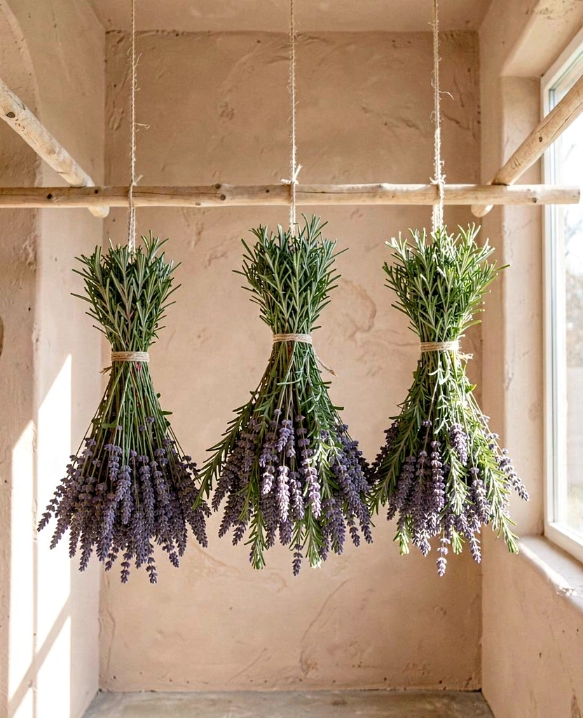 Drying herbs